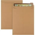 thumbnail image 1 of 5 Pack Natural Brown Tab-Lock Paperboard Rigid Mailers 18" x 24" Stay Flat Envelopes, 1 of 6