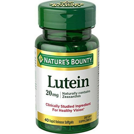 5 Pack - Nature's Bounty Lutein 20 mg, 40 Softgels Each