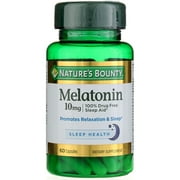 5 عبوة - كبسولات Natures Bounty Melatonin 10mg. 60 قرص لكل منها