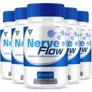 5 Pack Nerve Flow Nerve Support Supplement NerveFlow Advanced Formula, Nerve Flow Premium Nerve Support Pills 300 Capsules