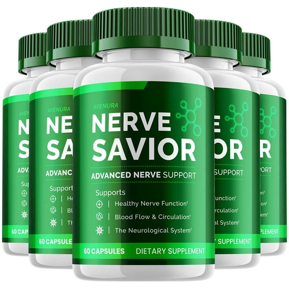 (5 Pack) Nerve Savior Capsules - Supplement for Health NerveSavior Pills (300 Capsules)