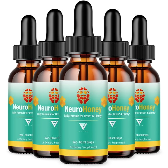 (5 Pack) Neuro Honey Advanced Formula Drops, NeuroHoney Memory Support (10oz)