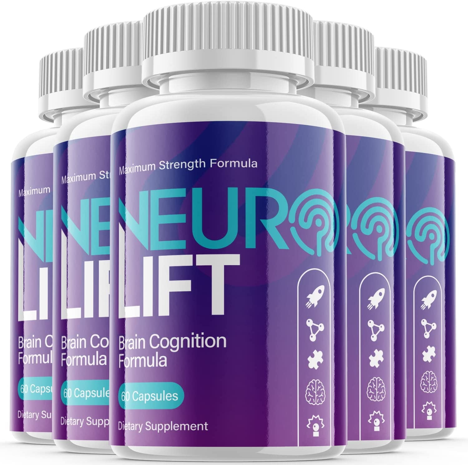 (5 Pack) Neuro Lift - Nootropic Memory Booster Dietary Supplement for ...