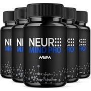 5 Pack Neuro Mind Pro Brain Pills, Neuro Mind Pro Capsules 300 Capsules
