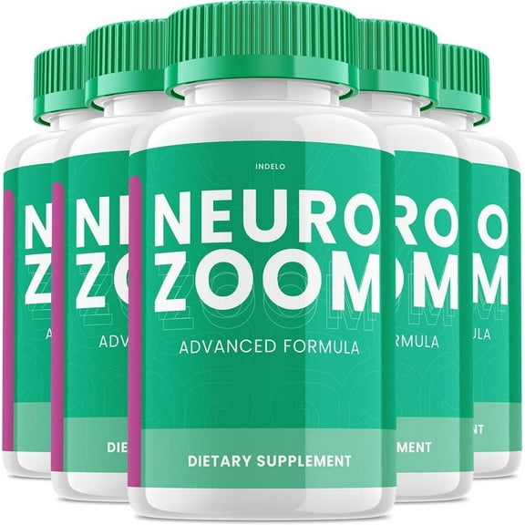 5 Pack Neuro Zoom Brain Boost Supplement, Neuro Zoom Advanced Memory Support Formula, Neuro Zoom Pills Nootropic to Reduce Brain Fog, Neuro Zoom to Boost Memory, NeuroZoom Reviews 300 Capsules