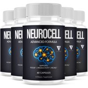 5 Pack NeuroCell Focus Supplement, Neuro Cell Brain Support 300 Capsules