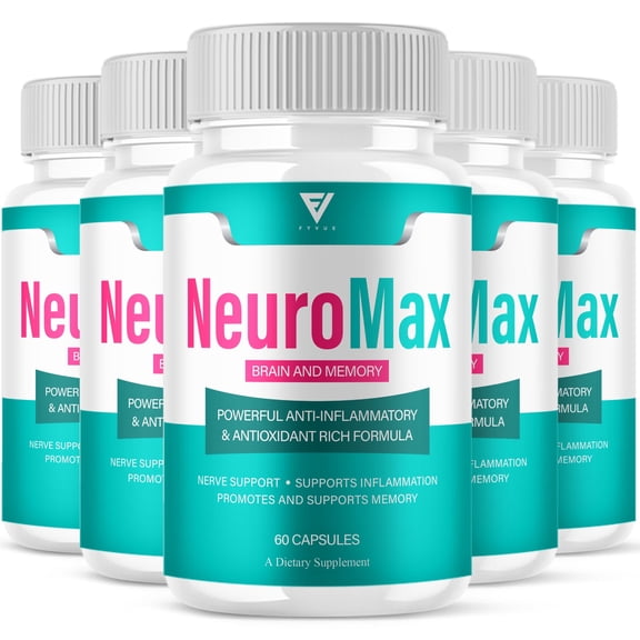 (5 Pack) NeuroMax Brain and Memory Support Supplement Neuro Max Capsules, NeuroMax Brain and Memory Multivitamin (300 Capsules)