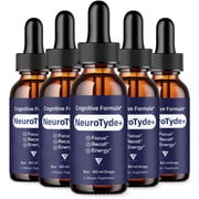 (5 Pack) NeuroTyde Nootropic Drops, NeuroTyde Brain Health Formula (10oz)