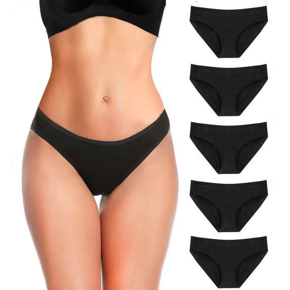 5 Pack No Show Seamless Underwear,Low-Rise panties for women,Amazing Stretch & Tagless free