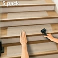 thumbnail image 1 of 5 Pack Non-Slip Outdoor Stair Treads - 6" x 24"Grip Tape Adhesive Strips - For Steps, Stairs and Heavy Duty Grip Tape - White, 1 of 7