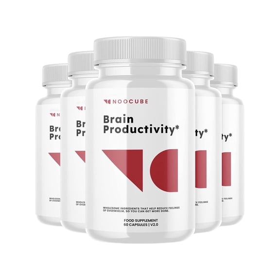 5-Pack Noocube Brain Productivity Pills, Cognitive & Memory Support - 300 Capsules