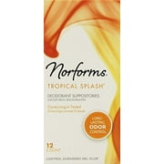 5 Pack - Norforms Suppositories Tropical Splash 12 Each