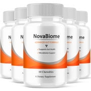 (5 Pack) NovaBiome Advanced Gut Formula, Nova Biom Daily Support (300 Chewables)