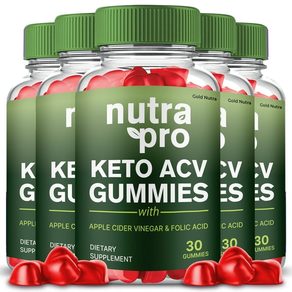 (5 Pack) Nutra Pro Keto ACV Gummies, NutraPro Keto + ACV Supplement for Ketogenic Diet, Premium Formula, Organic Ingredients, 5 Month Supply