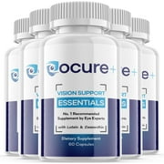 5 Pack Ocure+ Revolutionary Advanced Vision Matrix Formula - Supports Healthy Vision - Dietary Supplement for Eyes Sight - 300 Capsules