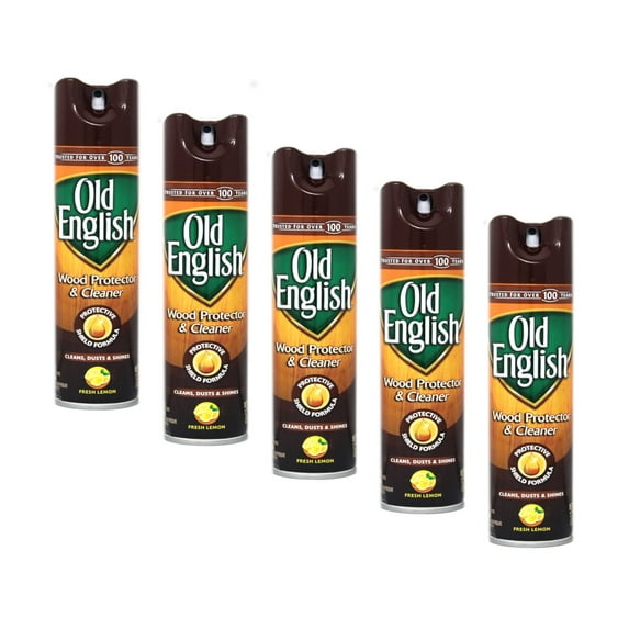 Old English Furniture Polish Lemon Oil Spray - Scratch Cover, Fresh Lemon Scent - 5 Pack, 12.5 oz