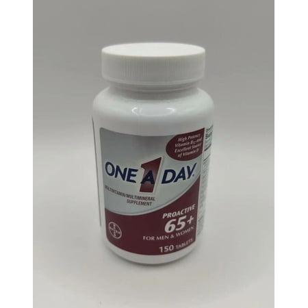 5 Pack One A Day ProActive 65+ For Men & Women Multivitamin 150 Tablets Each