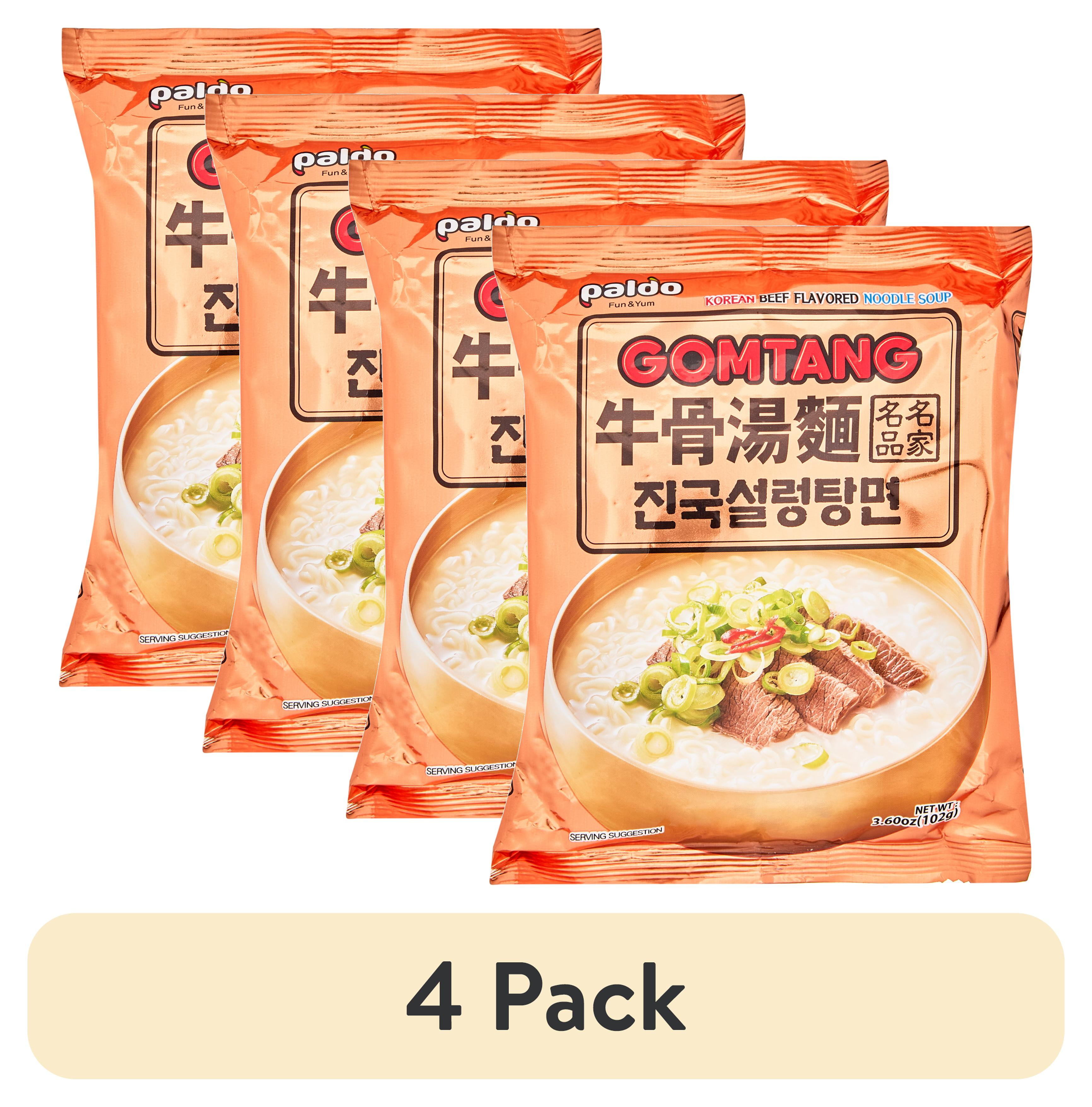 (4 pack) (5 Pack) Paldo Gomtang Beef Bone Broth Ramen, 3.6 oz