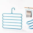 thumbnail image 1 of 5 Pack Pants Hangers 5 Tier Closet Organizers and Storage Non Slip Clothes Hanger,Hangers Space Saving Multiple Hanger Clothes Organization for Pants, 1 of 6