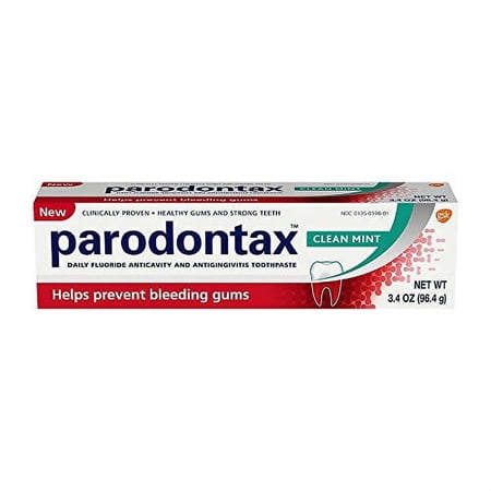 5 Pack Parodontax Clean Mint Toothpaste for Bleeding Gums 3.4oz Each
