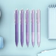 thumbnail image 1 of 5 Pack Pastel Retractable Ballpoint Pens, 0.5mm Black Fine Point Pens with Super Soft Grip, Smooth Writing Aesthetic Stationery for Men & Women, Office, Campus & Journaling Supplies, 1 of 6