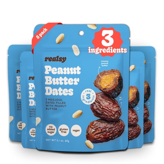 5 Pack | Peanut Butter Dates | Snack Pack