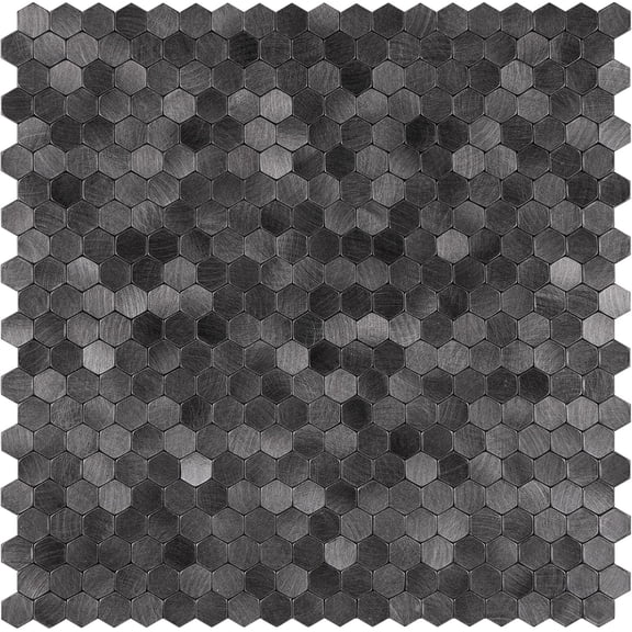 Select Metal Hexagon Peel and Stick Tiles w/10 Edges