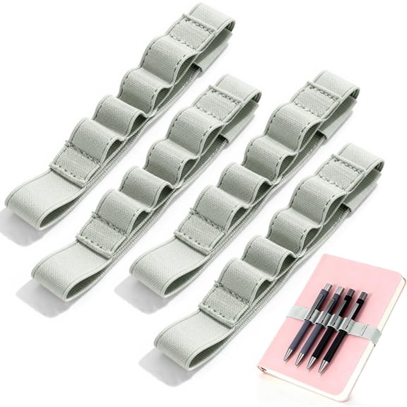 5-Pack Pen Loop Holder, Elastic Pen Loops for Notebook, Journaling, Office, Stretchable Pencil Organizer, Anti-Loss Desk Accessories (MIX)