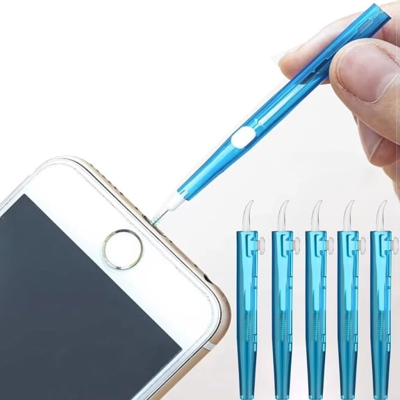 5 Pack Phone Charge Port Cleaning Tool kit, Anti-Clogging Mini Brushes Cleaner for 17 Pro Max Camera Lens, Speaker and Receiver, Side Multifunctional Cleaning Tool Compatible with AirPods