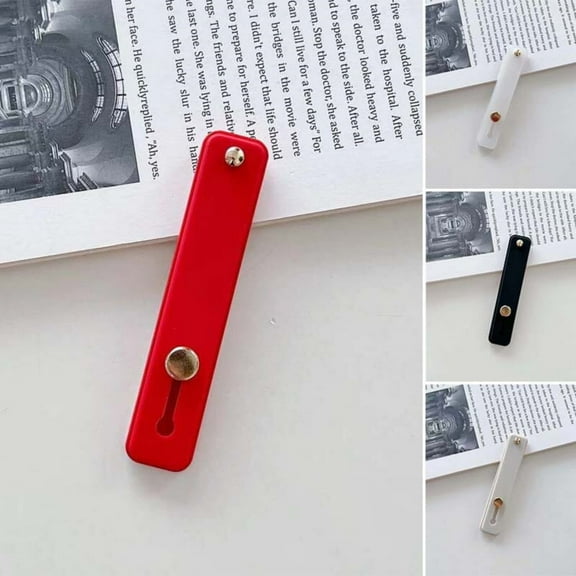 5 Pack Phone Strap | Universal Self- Silicone Finger Holder for Smartphones | Secure Wrist Strap, Push-Pull Stand, Thin Durable Design | Strong Hold for Hands-Free Viewing, Jogging, Videos
