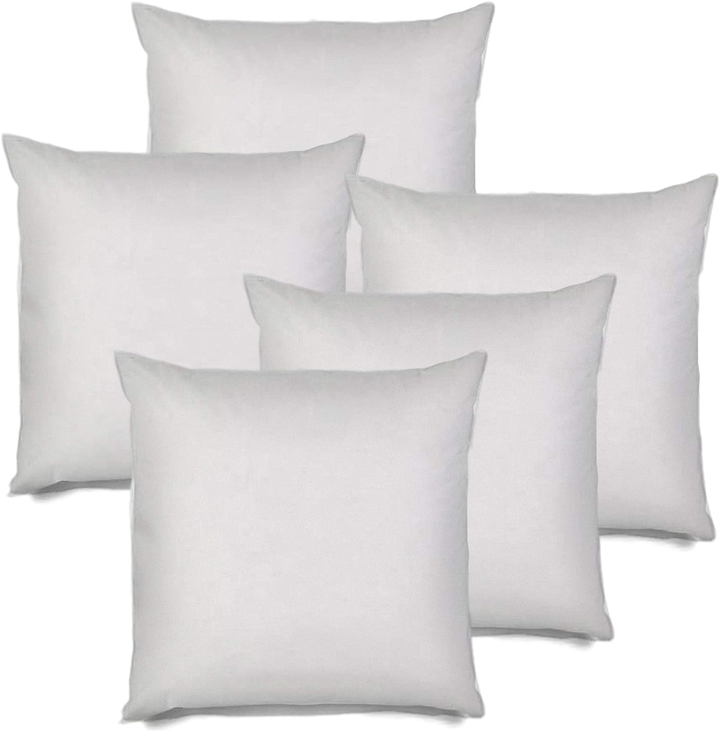 5 Pack Pillow Insert 20X20 Hypoallergenic Square Form Sham Stuffer
