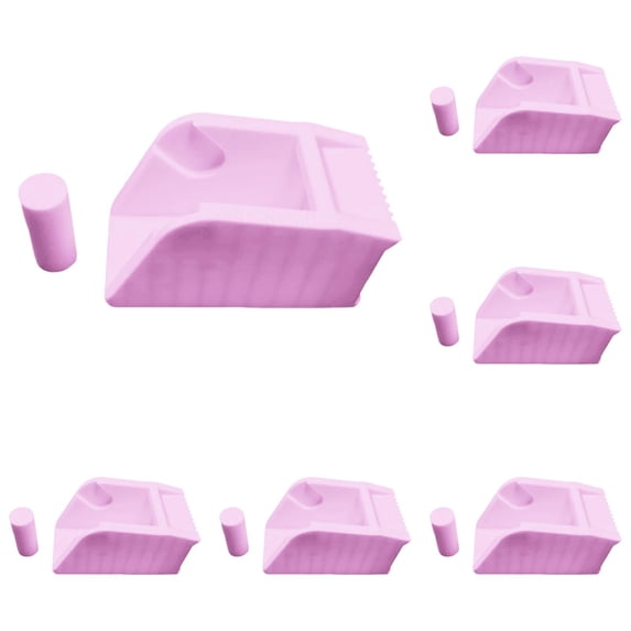 5 Pack Pink Portable Studio Painting Accessory 3.94in×1.97in, One Hand Masking Tape Dispenser, Multifunctional Tape Cutting Holder for Desktop & Wall Mount Craft Station
