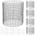 thumbnail image 1 of 15 PCS 13" x 14" Round Plant Protector from Animals,5 Pack Metal Plant Cages,Mesh Plant Cage Garden Plant Protector,Sturdy Bunny Barricades Chicken Wire Cloche Plant Protectors, 1 of 7