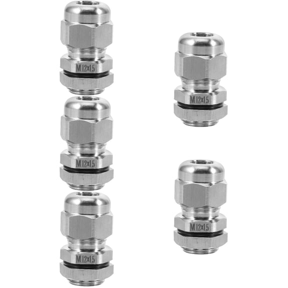 WEUVEB 5-Pack Cord Connectors, 304 Stainless Steel with Silicone, Strain Relief for Cables and Wires