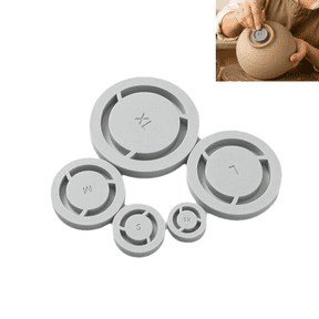 5 Pack Pottery Foot Ring Tool, Clay Base Maker Press for Even Ceramic, Aligned Foot Ring Template for Ceramics for Bowls, Mugs