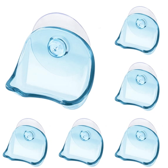 5 Pack Powerful Vacuum Suction Cup Hooks Adhesive Shaver Holder for Bathroom Kitchen, Plastic