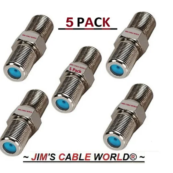 5 Pack Ppc 3Ghz High Speed F-81 Coaxial Cable Splice Barrels By Jims Cable World