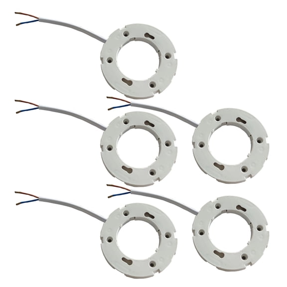 5 Pack Practical Light Socket High Temperature Resistant Base Lamp Holder Plastic Texture Suitablle for Various Fixtures
