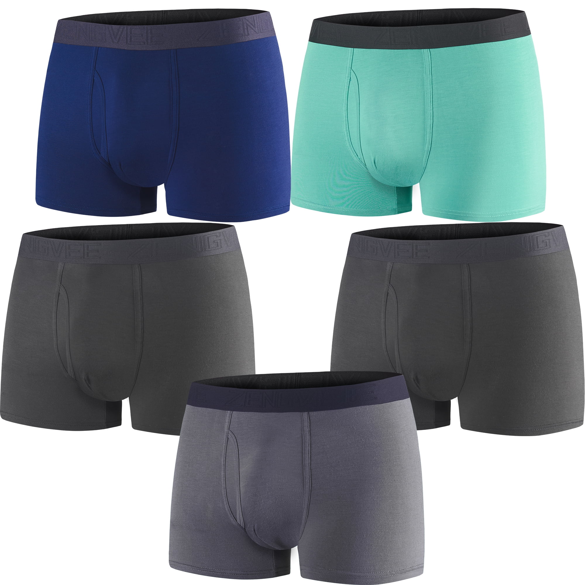 Box Hero Bamboo Boxers For Men 4-Pack Bamboo Fiber Boxer Briefs For Men ...