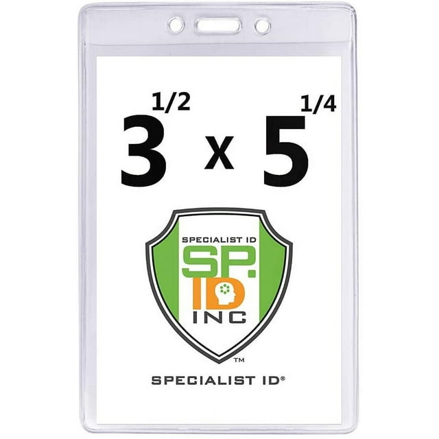 5 Pack Premium Heavy Duty 3 1/2" X 5 1/4" Extra Large Event Badge