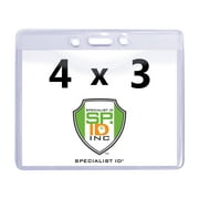 Specialist ID Heavy Duty Badge & ID Holders, Vinyl, 4" x 3", 5 Count