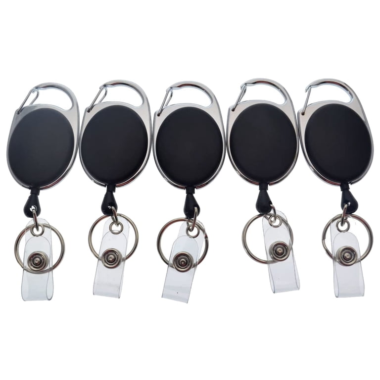 2 Pack ID Badge Card Holders With Retractable Badge Holder Reel