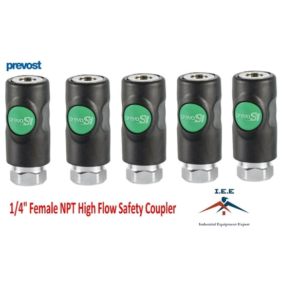 5 Pack Prevost Push Button High Flow Safety Air Coupler ESI 071201