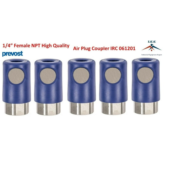 5 Pack Prevost Silver Air Plug Coupler IRC 061201 1/4" FNPT High Quality Prevost