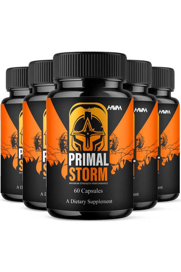 (5 Pack) Primal Storm Overall Support Capsules, Primal Storm Male Supplement (300 Capsules)