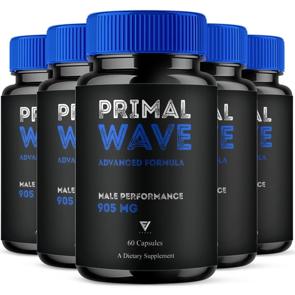 (5 Pack) Primal Wave Male Capsule, PrimalWave Advanced Support (300 Capsules)