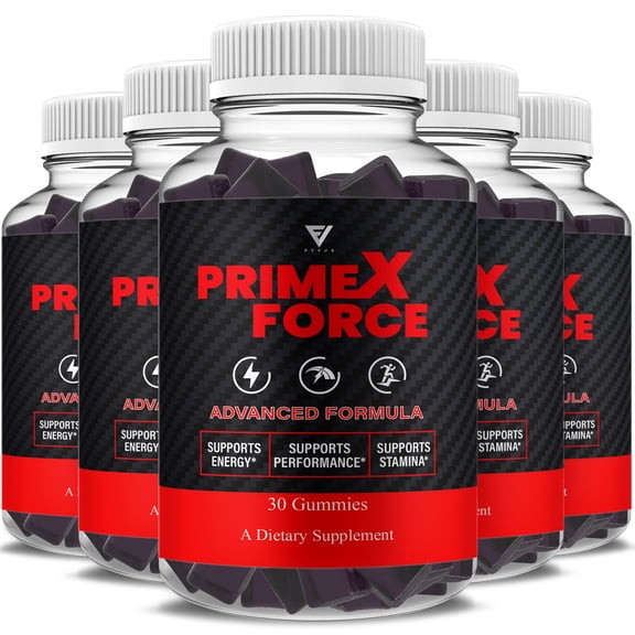 (5 Pack) Prime X Force Male Gummies, PrimeXForce Performance Supplement (150 Gummies)