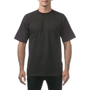 5 Pack Pro Club Men's Heavyweight Short Sleeve Tee T-Shirt - Black - X-Large