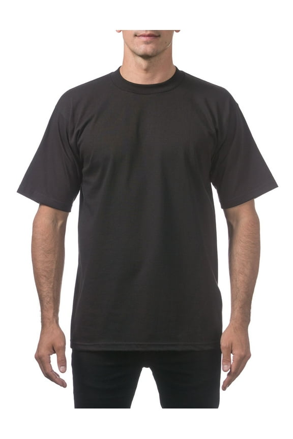 5 Pack Pro Club Men's Heavyweight Short Sleeve Tee T-Shirt - Black - XX-Large