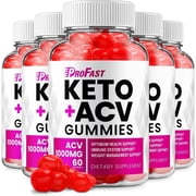 5 Pack Pro Fast Keto ACV Gummies Keto ProFast ACV Advanced Formula Plus Apple Cider Vinegar Keto Gummies Dietary Supplement B12 Beet Root Juice Men Women 300 Gummies
